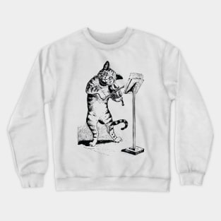 Cat Playing Violin Much Better Than You Crewneck Sweatshirt